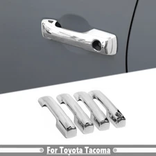 For 2024-2025 Toyota Tacoma ABS Chrome Side Smart Key Door Handle Covers Trim 4P