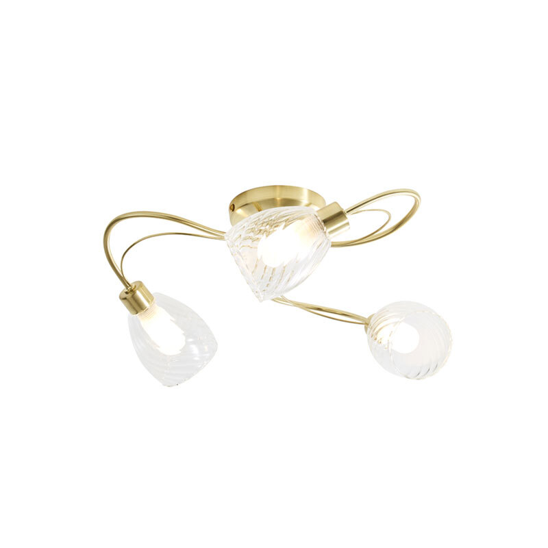 Forum Veria Tangle Flush Clear/Satin Brass 3xG9