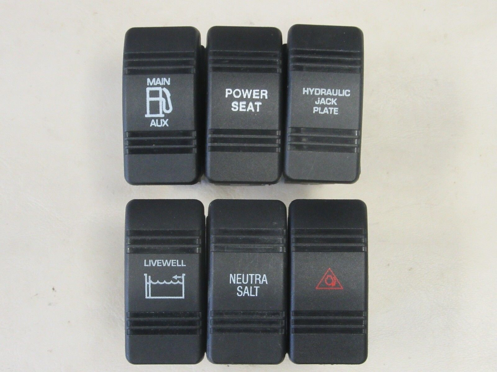 CARLING ON / OFF / ON ROCKER SWITCH SET OF ( 6 ) 20 AMP / 12 VOLT ...