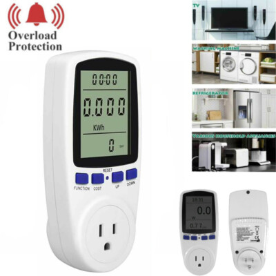 Power Watt Meter Consumption Electricity Usage Energy Amps Volt Monitor US Plug