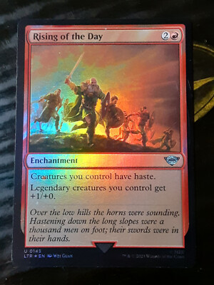 Rising of the Day FOIL , The Lord of the Rings, Near Mint , MTG, FREE SHIPPING