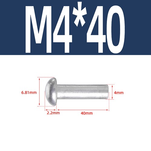 M2 M3 M4 M5 M6 M8 Solid Aluminium Round Head Rivets DIN 660 - Picture 47 of 77
