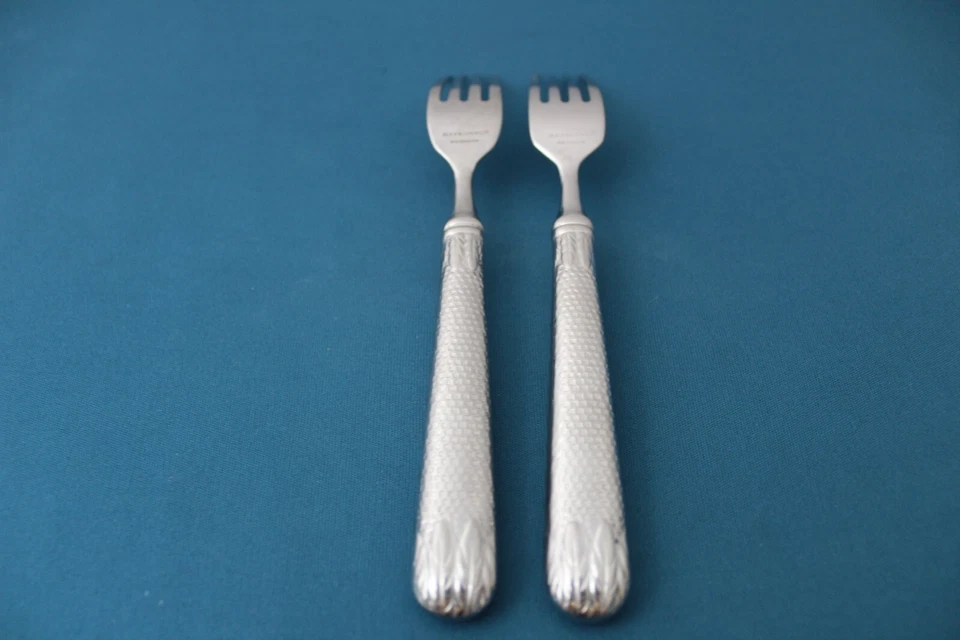 2 tenedores de ensalada Retroneu LAUREL NIDO DE ABEJA 18/10 acero inoxidable difícil de encontrar 7 3/8" Foto 4 de 4