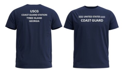 TYBEE ISLAND COAST GUARD STATION* GEORGIA*2-SIDED PERFORMANCE POLYESTER SHIRT