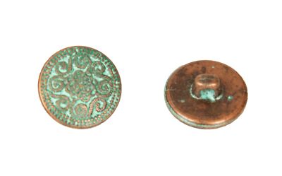 4er Set runde Knöpfe aus antikem Kunststoff mit Nähschaft mm.20 x 20 x 8 mm