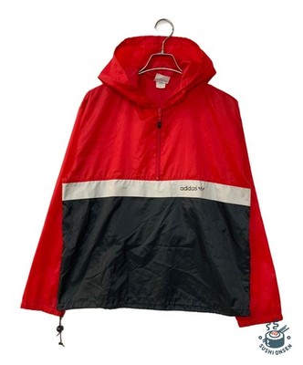 adidas 70's Anorak Parka Size: L Red x black Men 015KSK