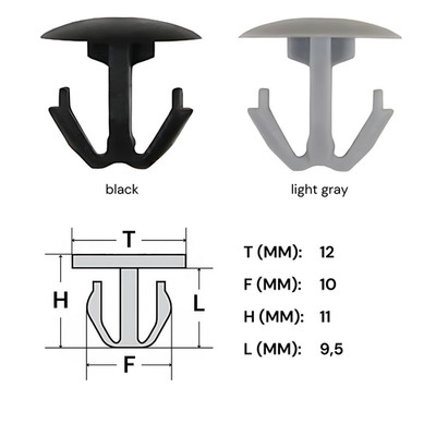 Verkleidung Clips Befestigung Klips Clip Halter Universal Ø 8,5 mm TØ 12/21,5 mm