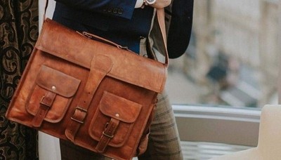 New Vintage Shoulder Satchel Laptop Leather Messenger Briefcase Genuine Bag