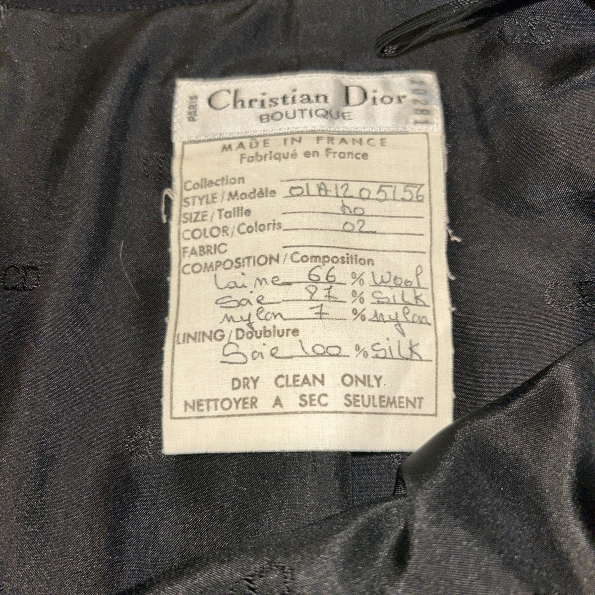 80s Christian Dior Vintage Black Wool/Silk Blend Pencil Skirt Sz 80s Christian Dior Vintage Black Wool/Silk Blend Pencil Skirt Sz