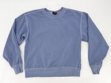 The North Face Sweatshirt Womens Small Blue Crewneck Fleece Pullover Half Dome