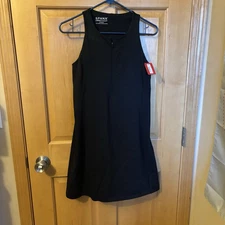 Spanx Get Moving Zip Front Dress Black NWT Large mini dress 