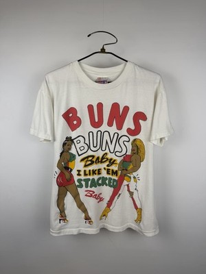 Vintage 90 s Buns Baby I Like  Em Stacked Rare Culture Tee Sir Mix A Lot L 22x27
