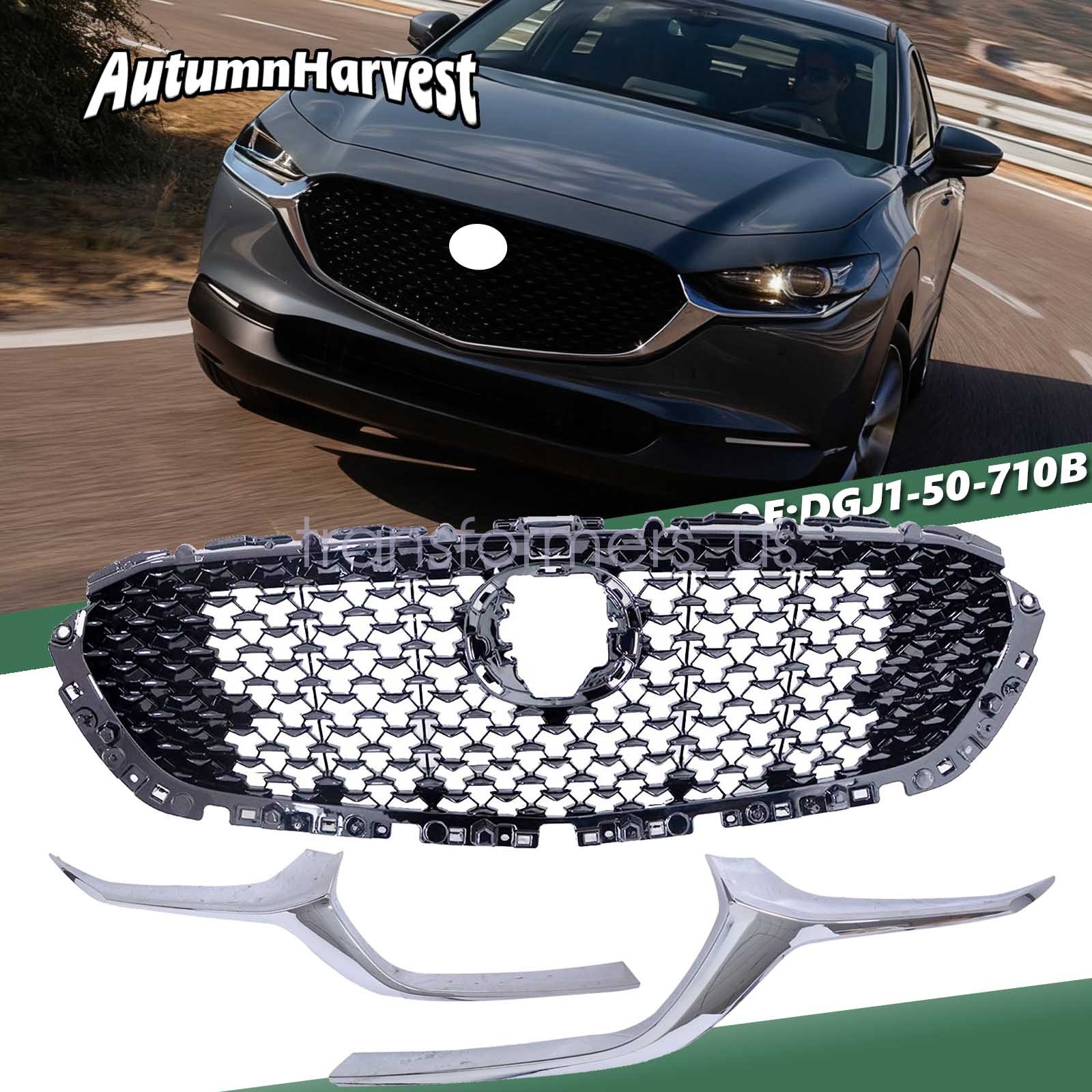 Fit 2020-2023 Mazda CX-30 Front Grille Assembly W/ 2X Chrome Molding DGJ150710B