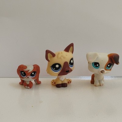 Littlest Pet Shop LPS Dog Figures Lot of 3 Dogs