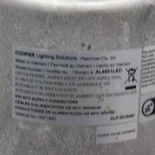 Cooper Integrated LED Area Light 4000K 65W Equivalent Metal Light Gray AL6501LED