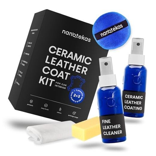 Car Leather Cleaner & Ceramic Coating: Deep Clean & Protect Kit Leather Coating