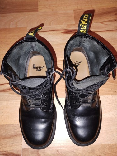 Dr Martens Black Stitch Glattleder 101 Stiefeletten 6 Loch Größe UK4 US6 EU37 - Bild 11 von 14