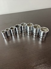 Tekton 1/2” 6-point Metric Shallow Socket Set 8 Piece 15,16,20,25,26,28,29,31mm