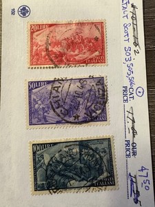 Italy Scott 503, 505, & 508 Used
