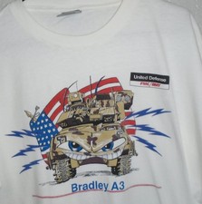 vintage 1990s Bradley A3 army tank t shirt XL