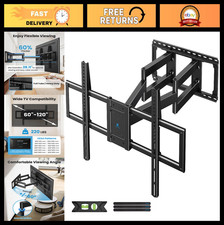Heavy Duty Full Motion TV Wall Mount for 60-120" TVs, UL Listed, 220lbs Capacity