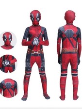 Deadpool Superhero Kids Costume Jumpsuit with Hood NEW