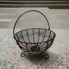 Indoor/Outdoor Flower Basket Floor Stand Plants Container Pot With Handle