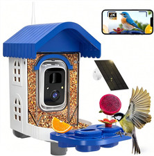 Bird Feeder with Camera Solar Powered, Smart Bird Feeder with AI Species Identif