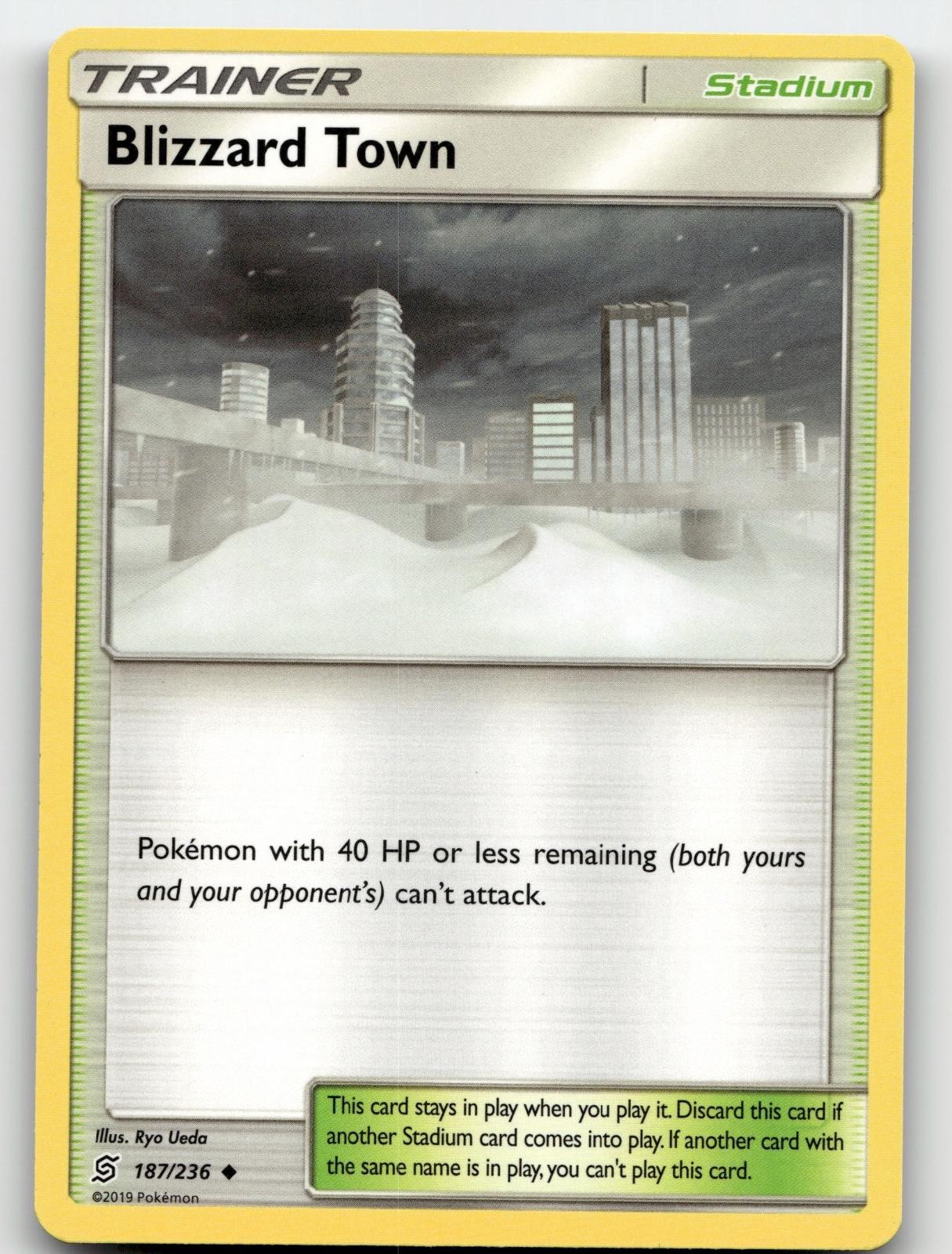 BLIZZARD TOWN 187/236 UNCOMMON UNIFIED MINDS POKEMON NEAR MINT