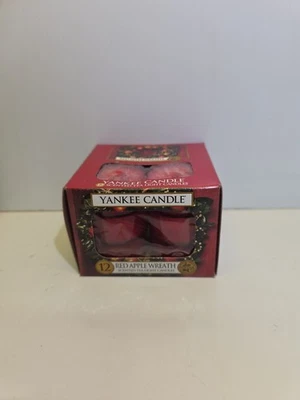 Yankee Candle 12 Tea Lights Red Apple Wreath New Old Stock Boxed! - Image 1 of 4