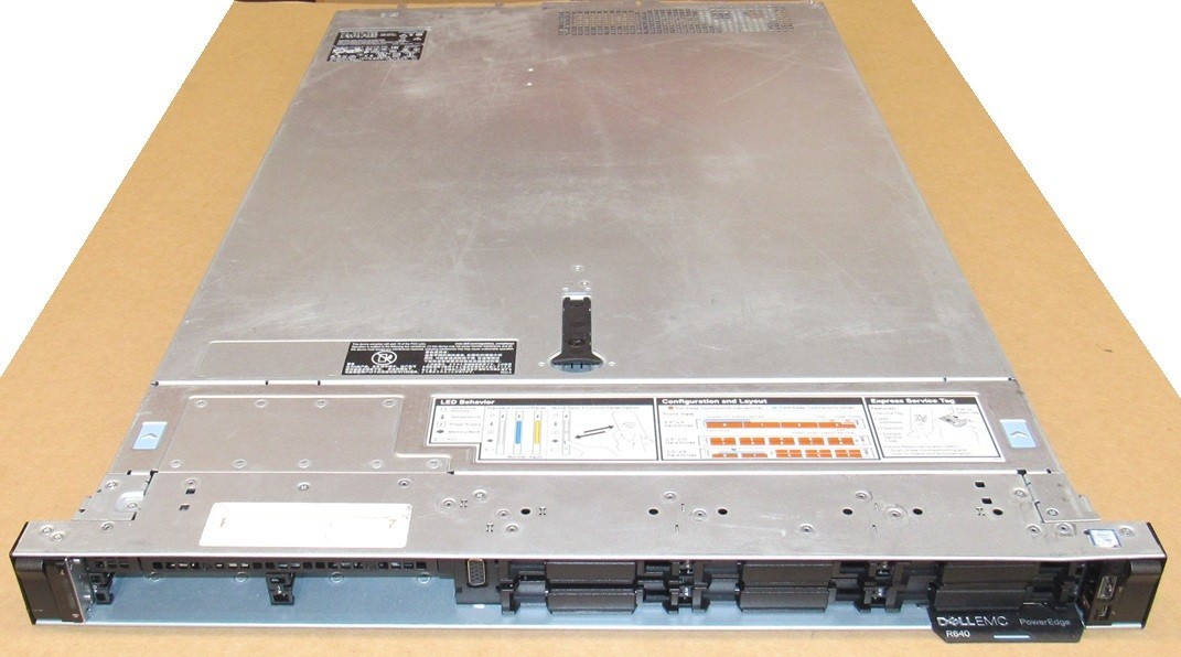 Dell PowerEdge R640 8 Bay 2.5, 2x Gold 6148 CPU, H740P, DUAL 750W 10/25Gbe Mezz. Available Now for $325.00