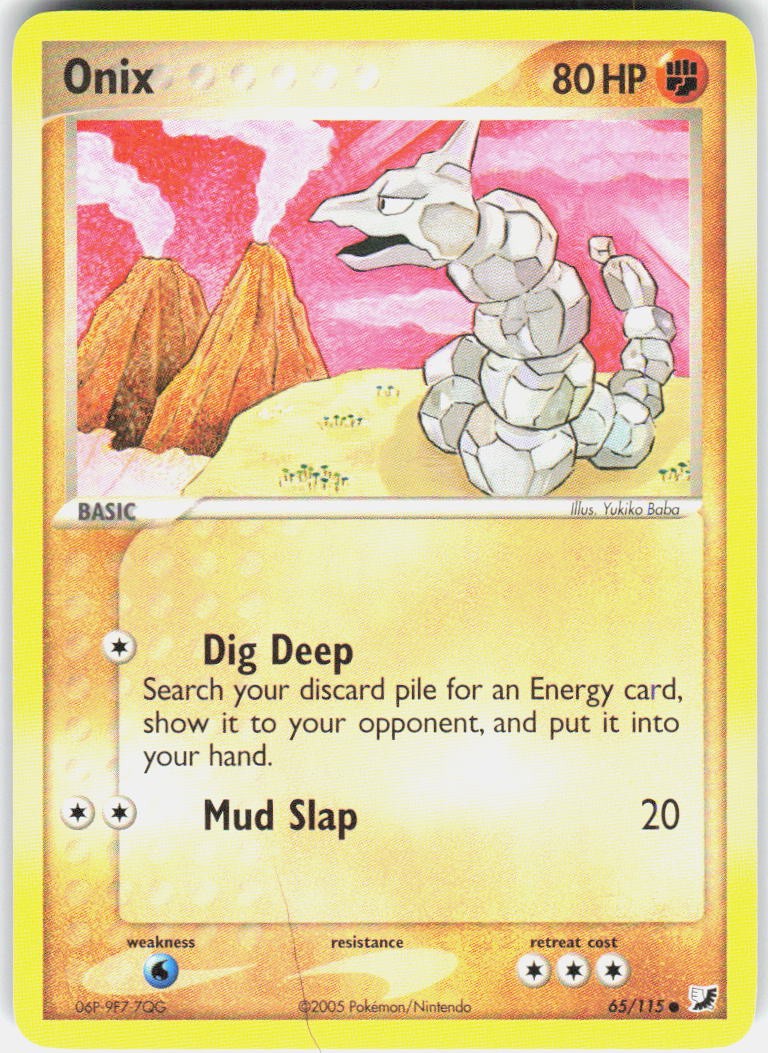 Onix 65/115 Common Unseen Forces Pokemon Lightly Played