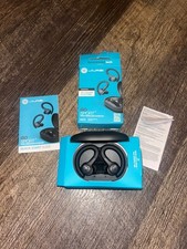 JLab Go Sport True Wireless Earbuds Graphite Earhook Bluetooth 35 Hr Black