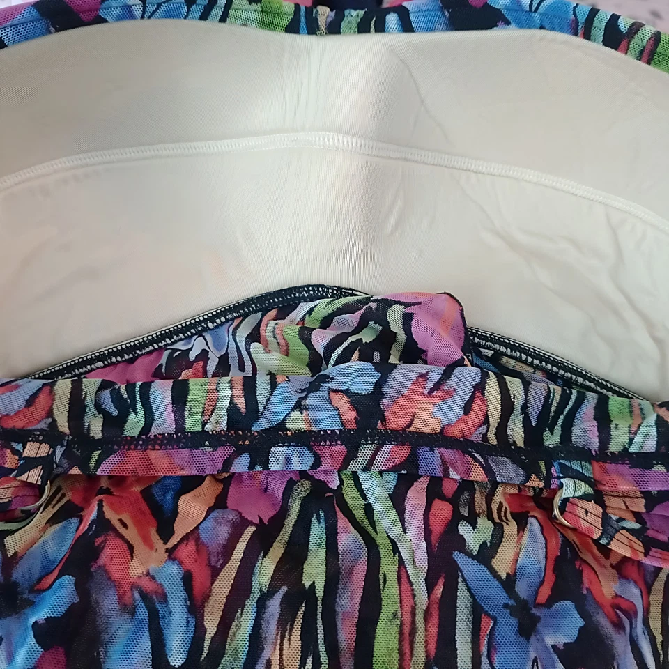 ENCANTADOR Traje de Baño Tankini Bandeau Floral Acolchado Twist Calce 4 U para Mujer Top 10 Foto 4 de 4