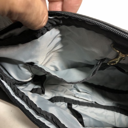 AmeriBag Classic Leather Healthy Back Bag Black Travel Crossbody Made In USA - Picture 5 of 6