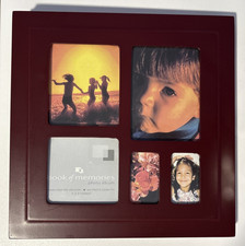 Unused Wood Photo Album with Picture Cover -9 1/8" Square Book for 4"x6" Photos