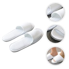 Thick White Disposable Slippers Non-slip for Hotel and Spa 3 Pairs