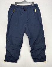 Vintage Y2K Parachute Pants Ziga T z Mens Large Lined Skater Cargo Wide Leg Blue