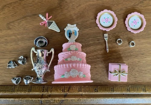 Vintage Barbie Pretty Treasures Wedding Cake Set 1995 Mattel Incomplete READ
