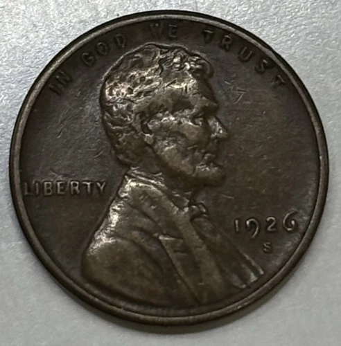 1926-S Lincoln Wheat Cent Penny Fine X-575