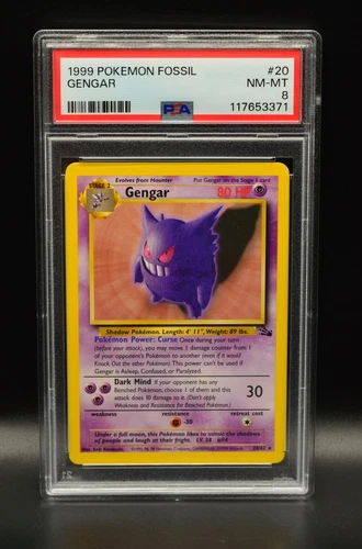 Gengar 1999 Pokemon Unlimited Base Set #20 WOTC PSA 8 Newly Graded