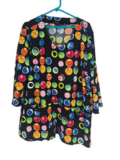 Ali Miles Sz 3X Womens Tunic Top Wearable Art to Wear Pockets Lagenlook