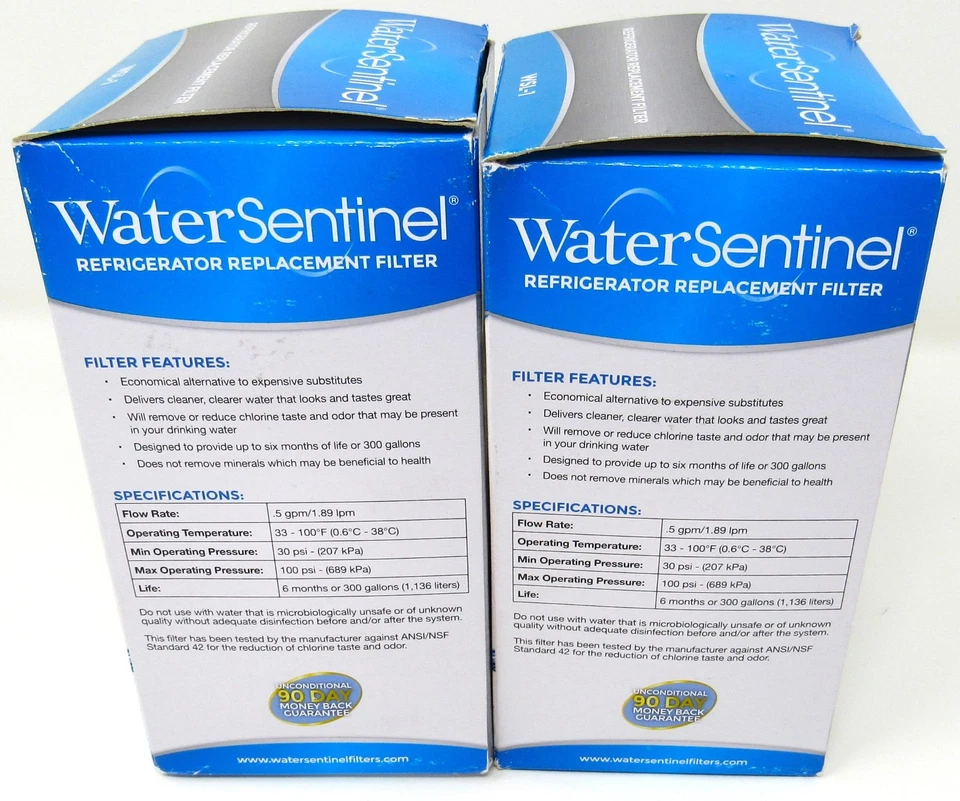Water Sentinel WSL-1 Refrigerator Replacement Filters Lot of 2 Made in USA New - Image 4 of 4