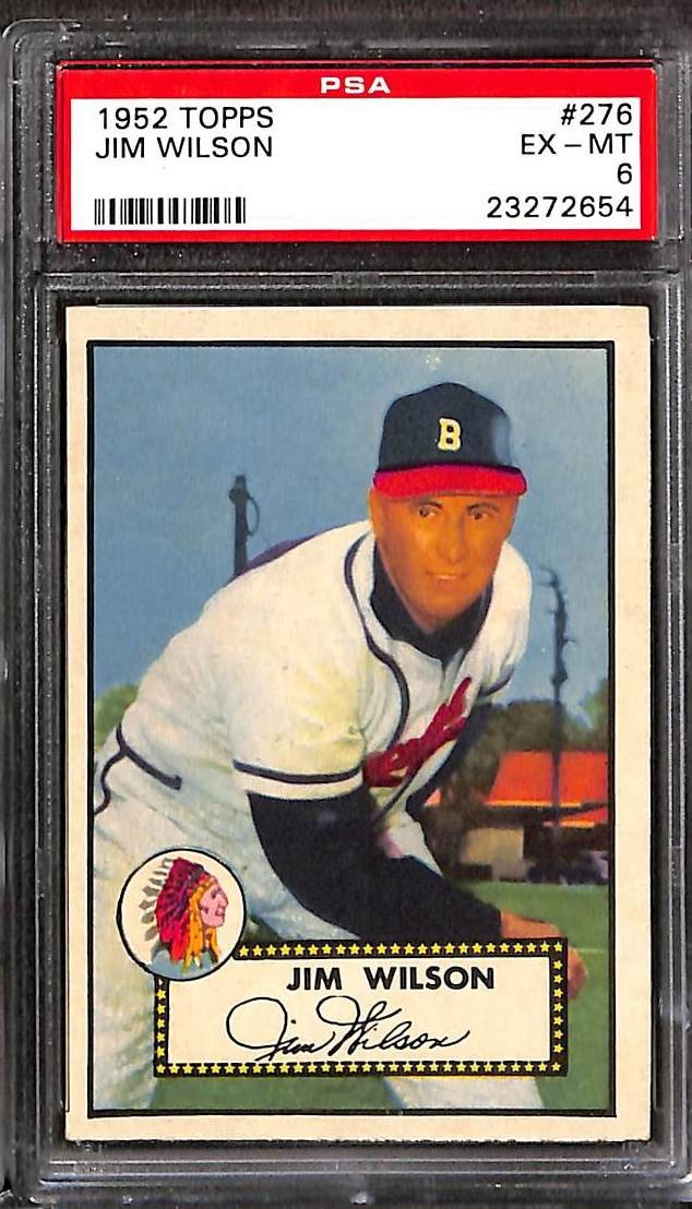 1952 Topps #276 JIM WILSON PSA 6 EX-MT 23272654