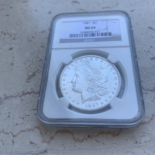 Morgan Dollar 1887 NGC MS64
