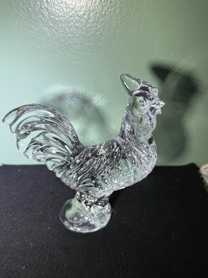 Bohemia Crystal Rooster Chicken 24 % PbO Czech Republic 4 1/2 Inches
