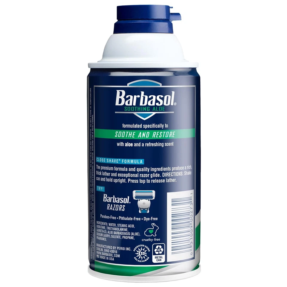 Crema de Afeitar Calmante Aloe Gruesa y Rica 10 OZ (Paquete de 12) Foto 3 de 4