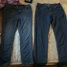 Women's Blue Jeans Size 12 For Both Pairs And In Good Condition