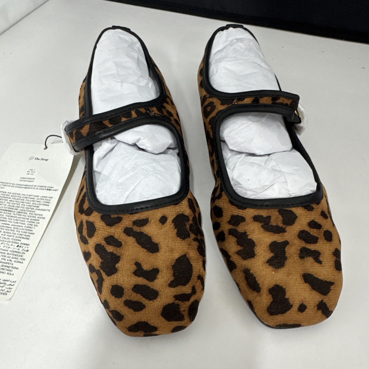 The Drop Women's Levina Microsuede Ballet Flat Shoes - Leopard