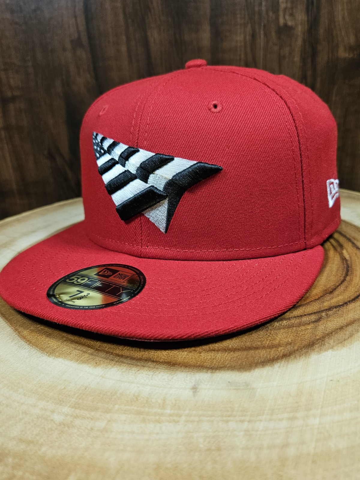 Jay Z Roc Nation Paper Planes New Era 59Fifty Fitted Red Cap Size 7 3/8